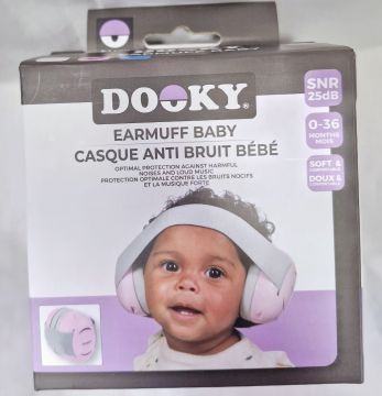 II-LAATU PAKKAUS! DOOKY Earmuff Baby KUULOSUOJAIMET 0-36 kk, PINKKI