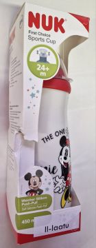 II-LAATU PAKKAUS! NUK Mickey Sports Cup 450ml, Minnie Valkoinen